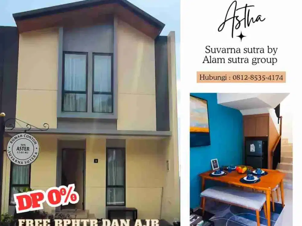 dijual rumah baru murah suvarna sutera by alam sutera