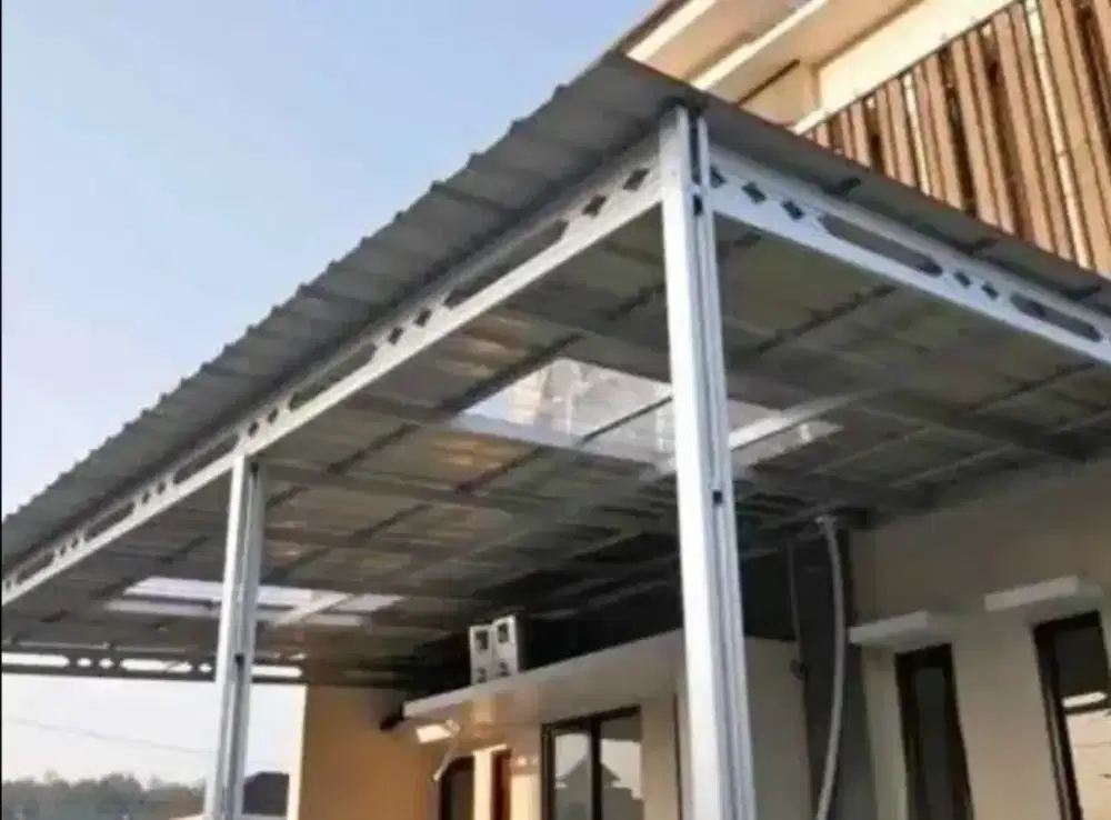 Kanopi rangka galvalum atap spandek