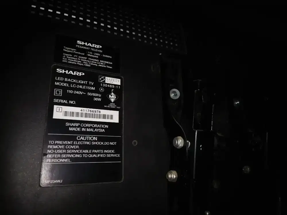 Tv Sharp 24inci second