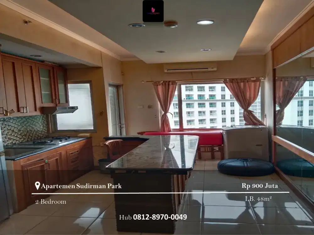 Dijual Apartement Sudirman Park 2 BR Furnished Bagus View Selatan