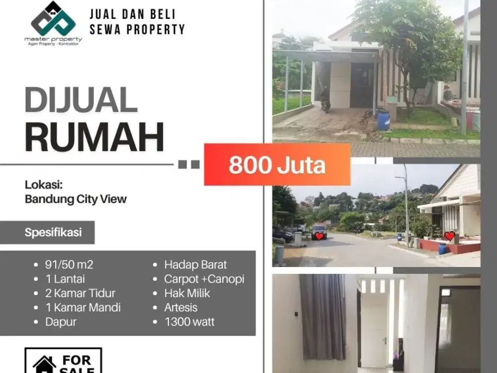 Jual cepat rumah termurah di Bandung City View Pasirimpun Kota Bandung