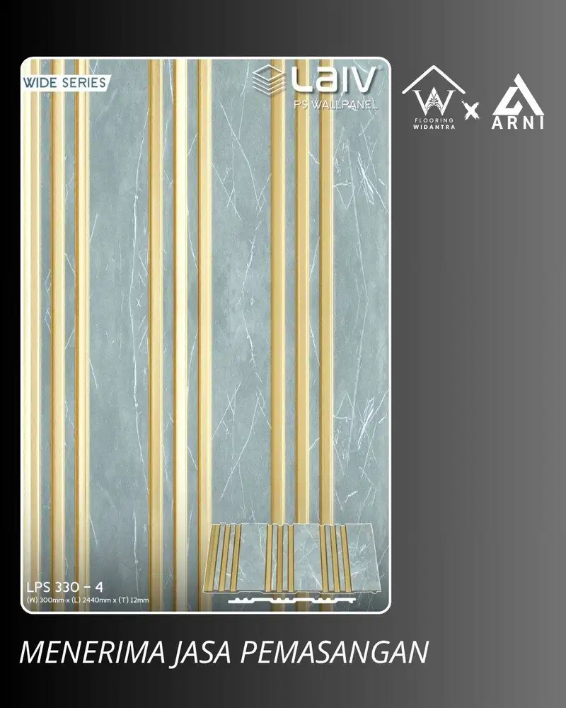 Wpc WallPanel Laiv WIDE SERIES/3D/MARMER PANJANG 2,44m