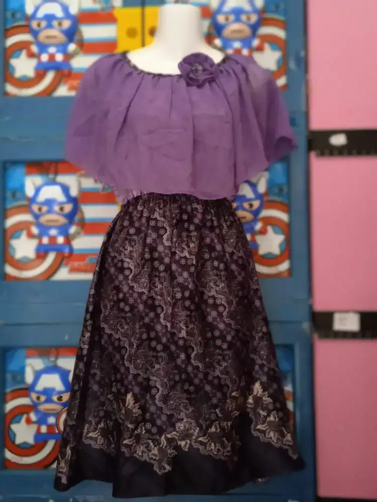Baju dress pendek ungu