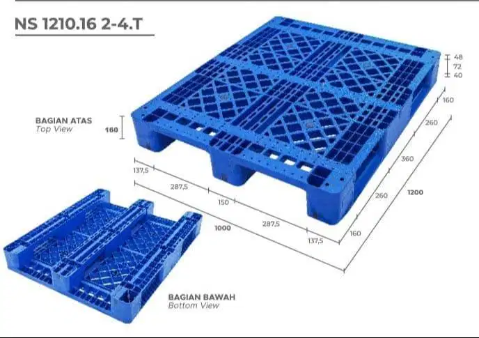 Pallet Plastic (P. 1200 x L. 1000 x T. 160mm)