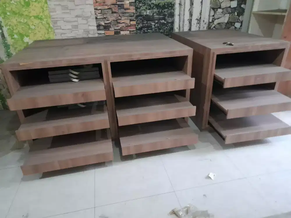DIJUAL CEPAT MEJA PAJANG + LACI( DRAWER ) BAHAN SOLID, KOKOH