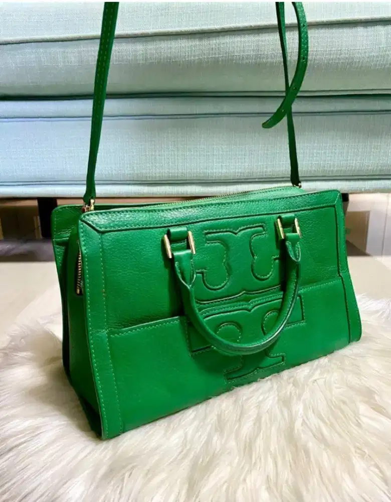 TORY BURCH jessica satchel handbag  green