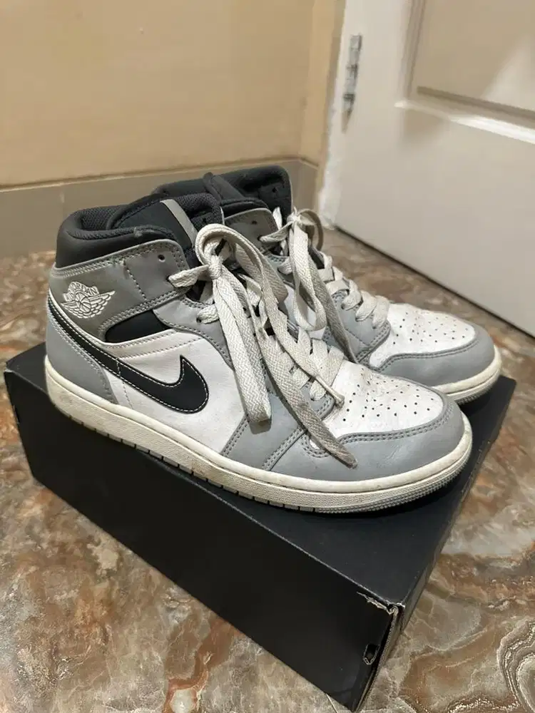 Nike Air Jordan 1 Mid Light Smoke Grey Anthracite ORIGINAL