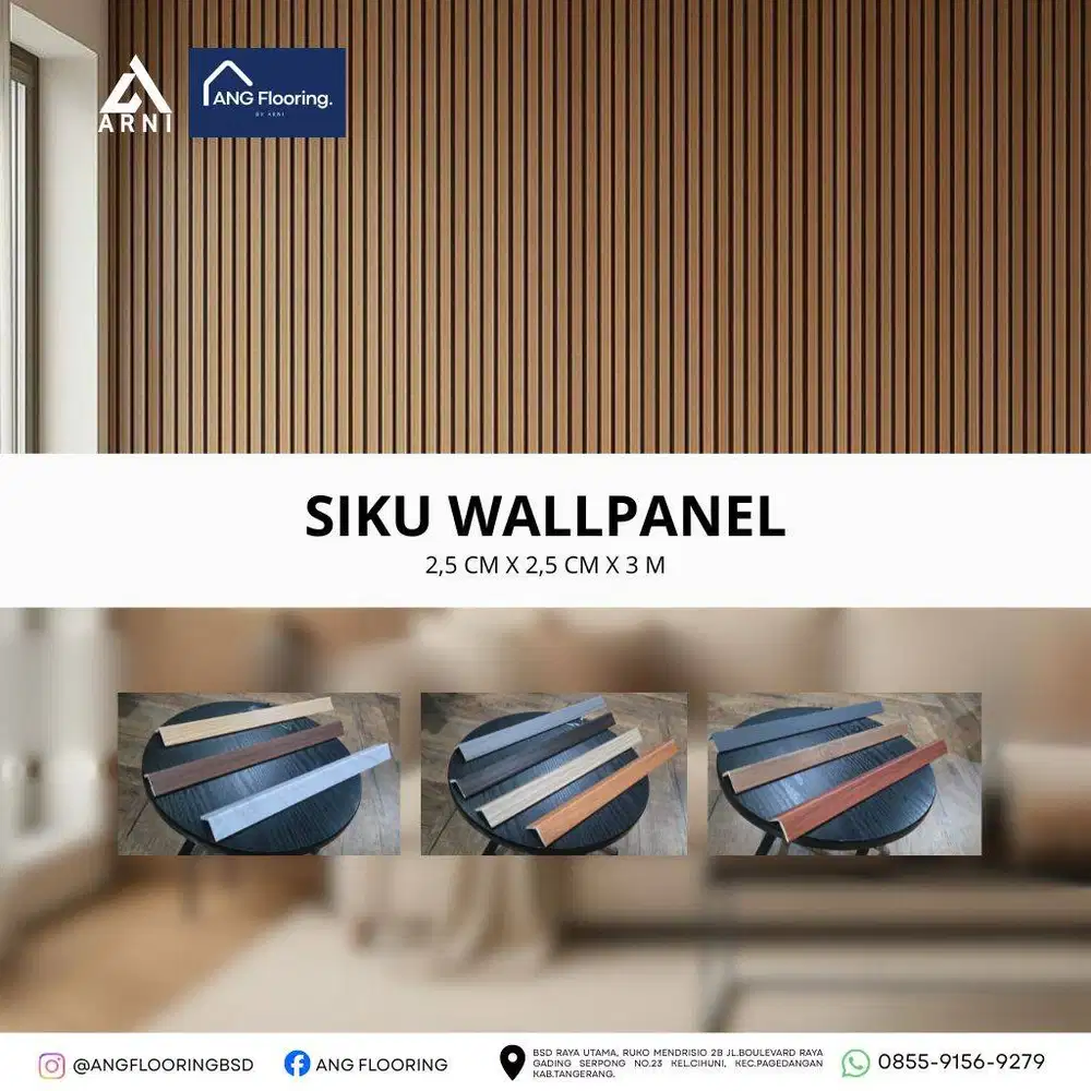 Siku Pojok Dinding Estetik & Tahan Lama  | Wall Panel WPC ARNI