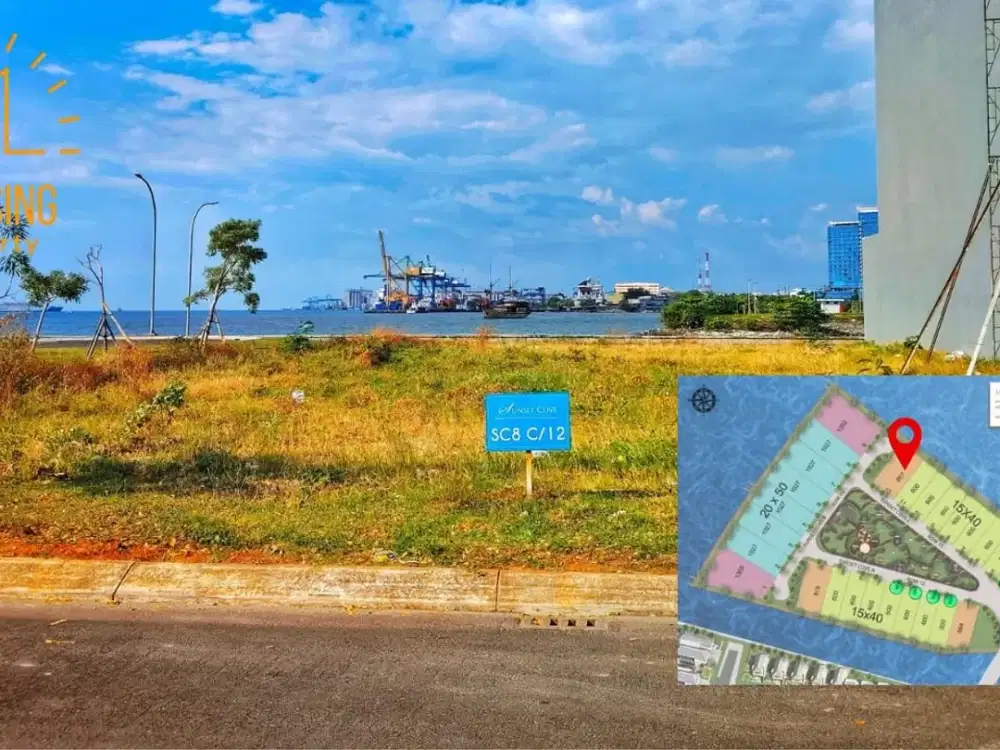 Kavling untuk Rumah Sultan View laut lepas bisa parkir Yacth posisi Sudut