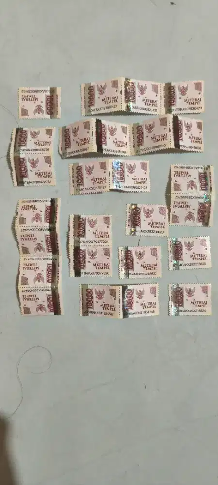 Dijual materai tempel 10rb