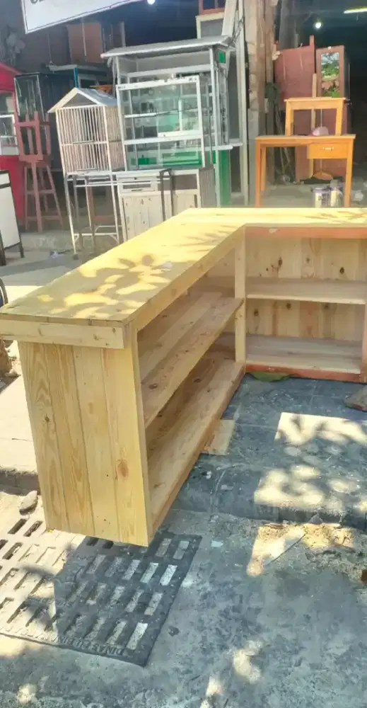 Meja Bar Mini Letter L 180x100 (Bisa Custom)