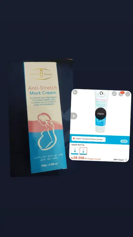 Preloved anti stretch mark cream