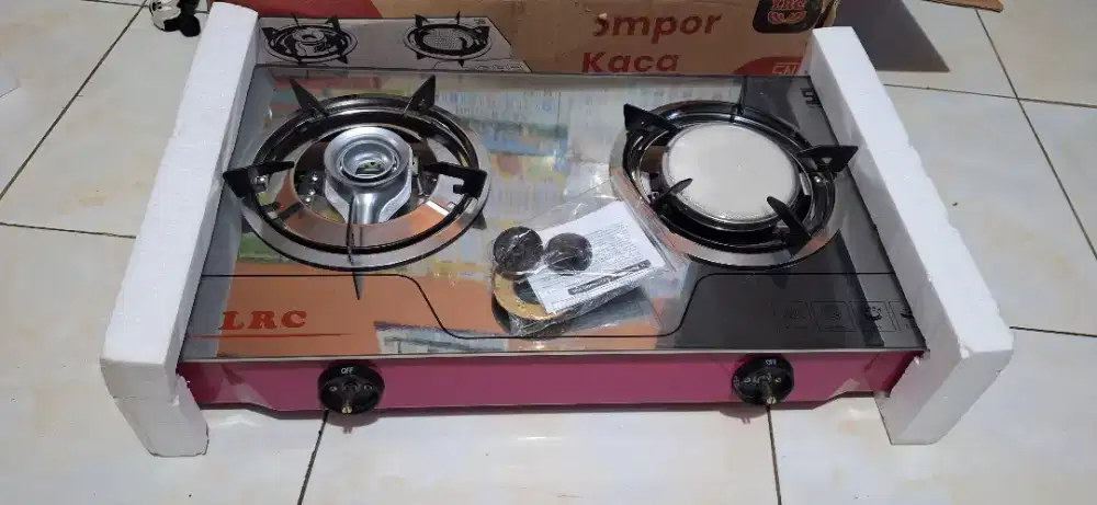 Kompor Gas Kaca 2 Tungku (Baru)