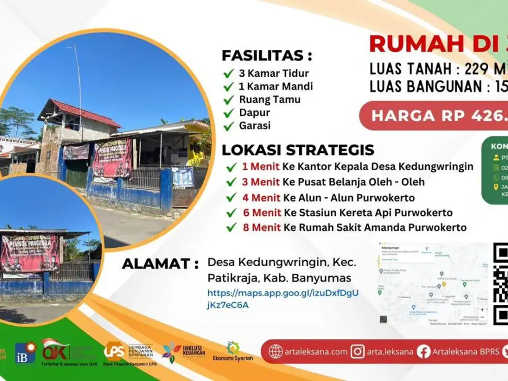 DIJUAL RUMAH DI PATIKRAJA PURWOKERTO