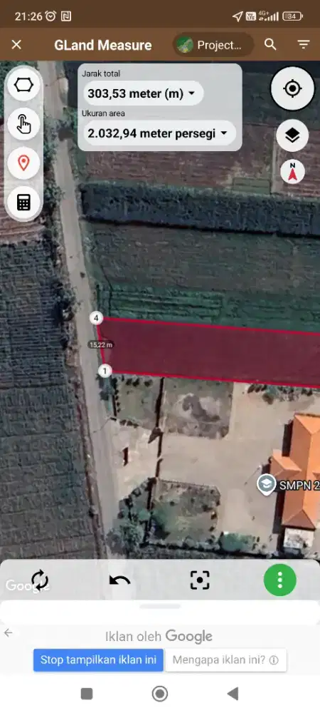 Lahan Zona Merah Industri Harga Murah, 0 jalan Kabupaten cor 7 meter