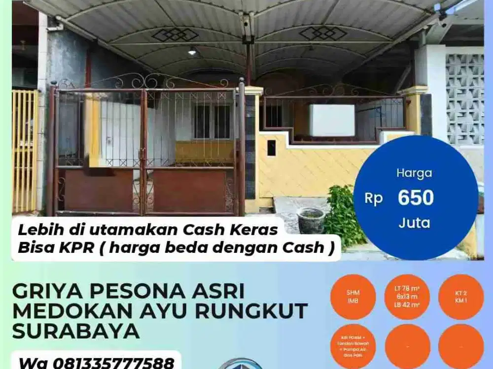 Rumah Murah Di YKP Surabaya Timur