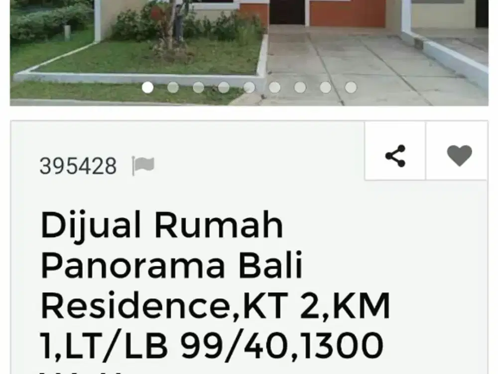 DISEWAKAN rmh Panorama Bali Residence,KT  2,KM 1,LT/LB 99/40,1300 watt