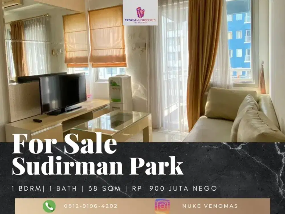 Dijual Apartement Sudirman Park 1 BR Furnished Bagus