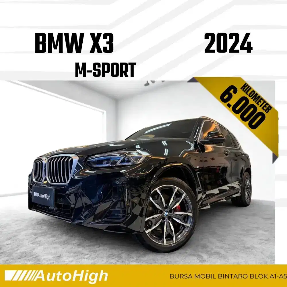 DP10% [Km6.000] X3 M-Sport 2024 Black Reg 2025 #AUTOHIGH