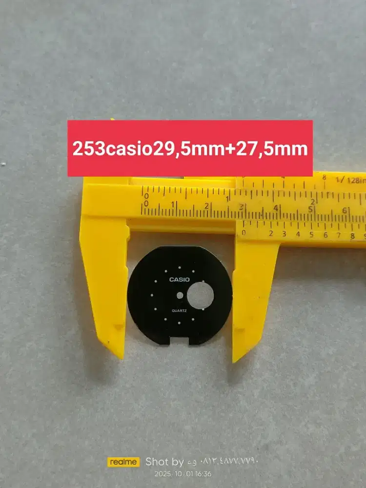 dial jam tangan plat jam tangan Casioo no 253 second