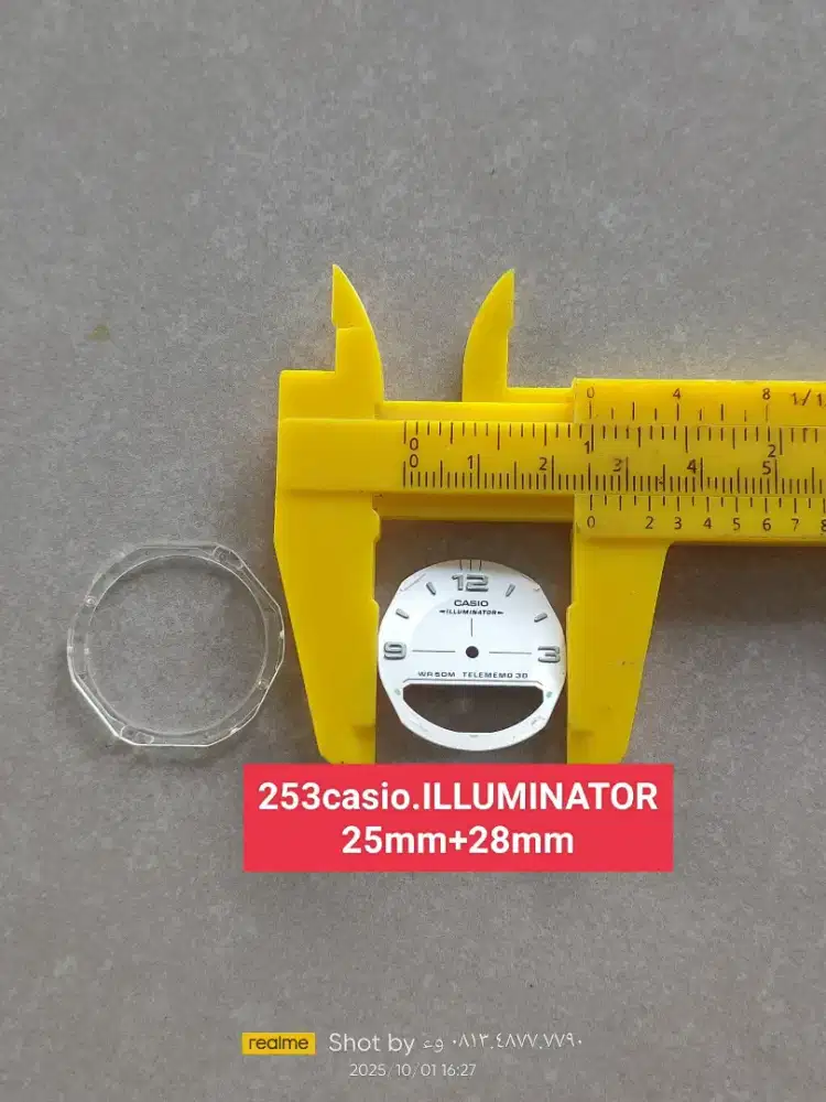 plat jam tangan dial jam tangan no 253 second