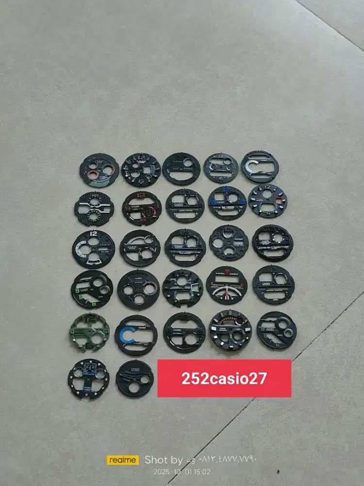 dial jam tangan G-S plat jam tangan second borongan 27 unit