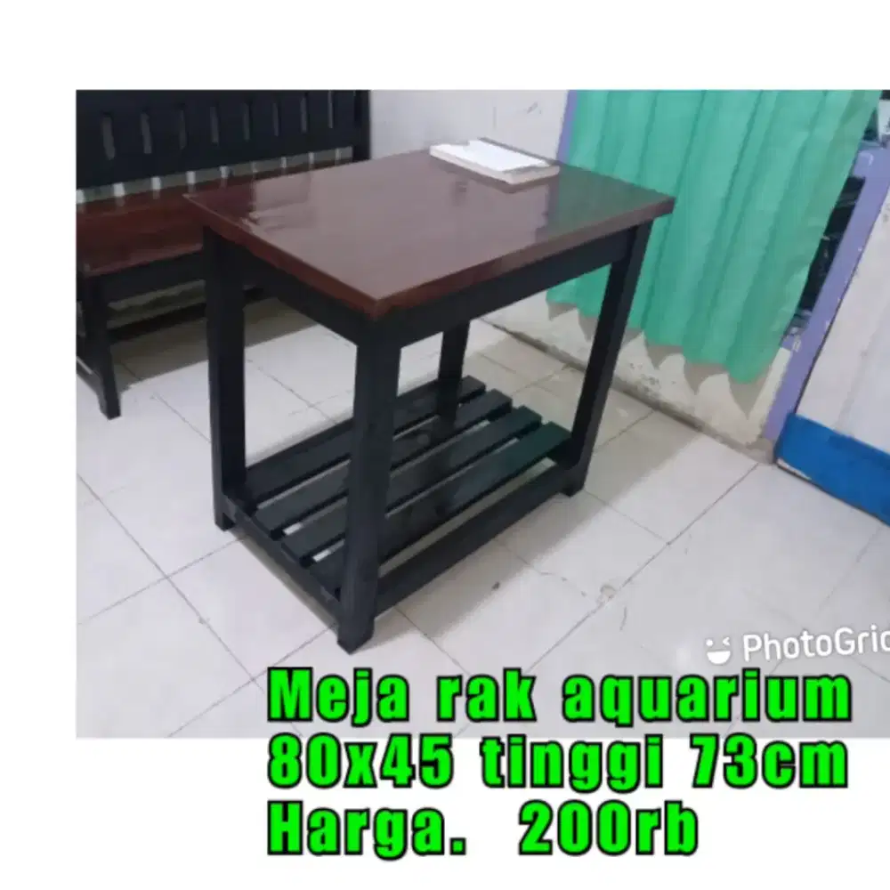 Meja rak TV PS,  meja aquarium aquascafe, meja kompor dapur