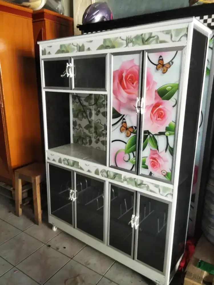 Rak piring aluminium ukuran 120cm