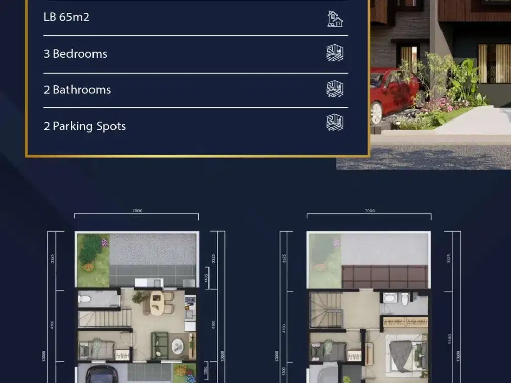 Rumah 2 lantai Gaya Jepang di Sawangan Tahan Gempa, DP 0% All In!