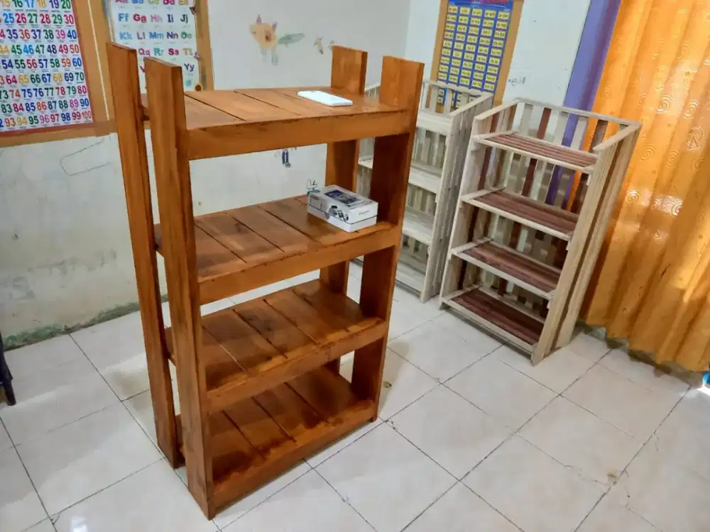 Rak buku,  rak sepatu,  rak toko, rak dapur,  rak kost