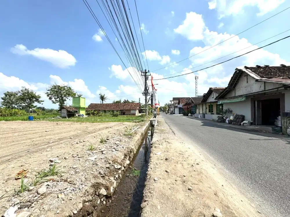 Dekat Jalan Raya Jogja-Solo, Tanah Murah Tepi Jalan Aspal
