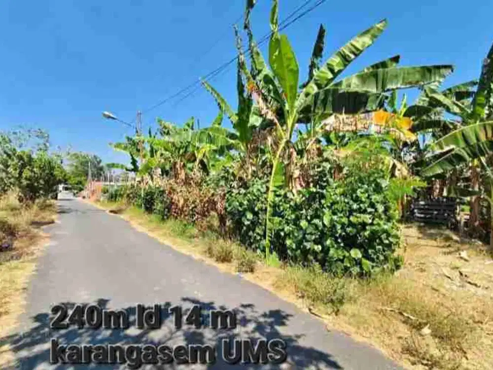 Dijual Tanah di timur UMS solo