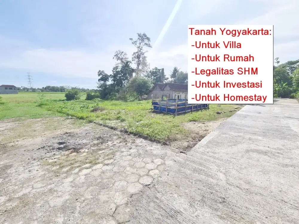 Tanah Dekat Desa Wisata Kasongan Daerah Bantul
