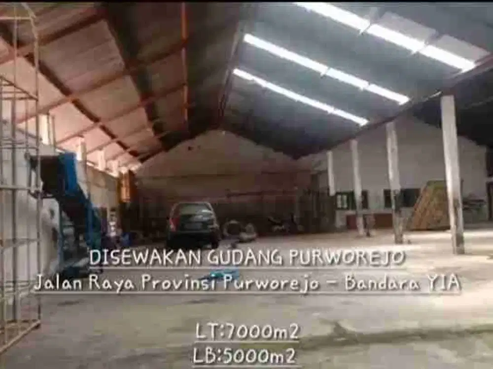 DISEWAKAN GUDANG PURWOREJO, JAWA TENGAH