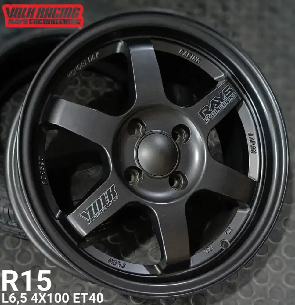 Velg baru te37 r15 4x100 brio agya ayla sigra calya dll