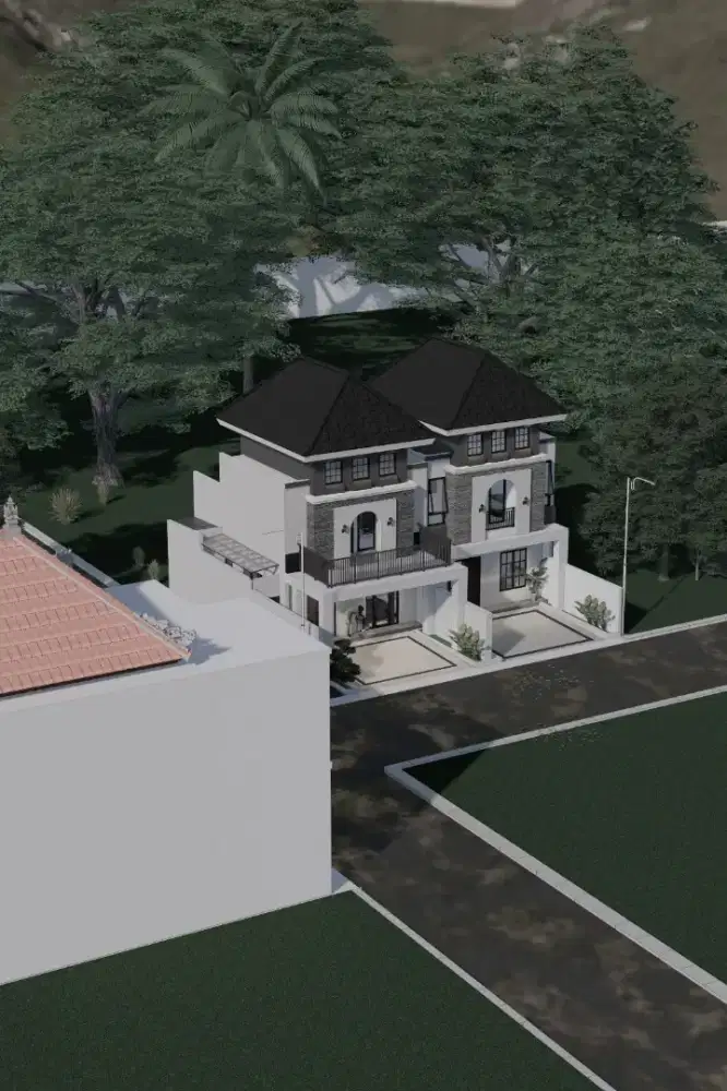 Rumah cakep 2 lantai balkon semarang