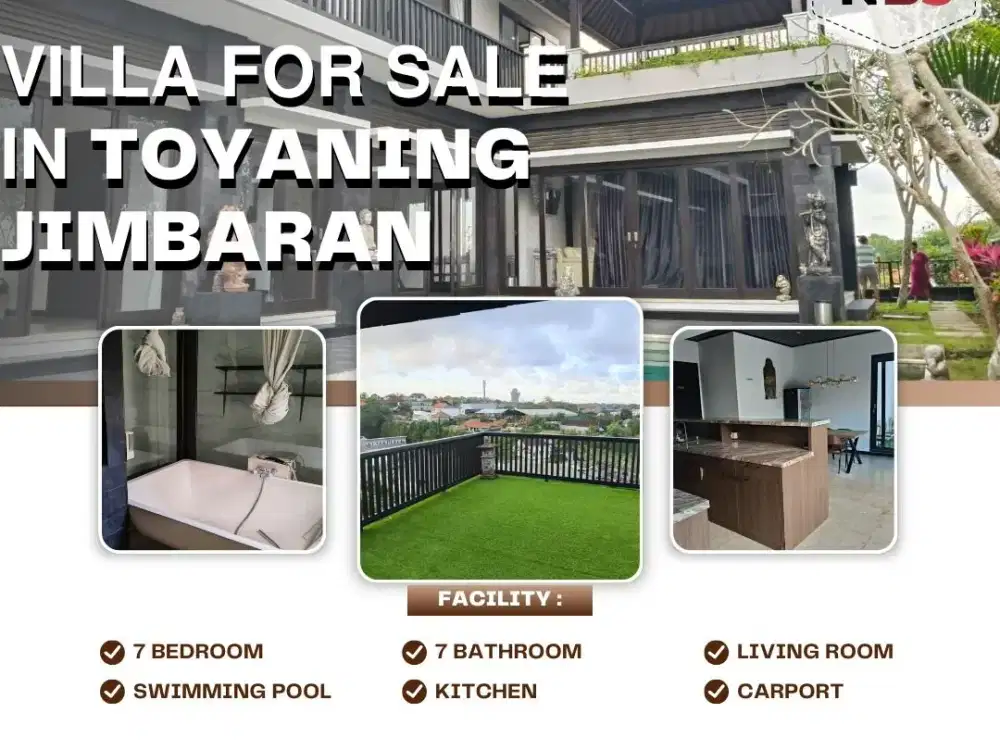 FOR SALE VILLA LANTAI 3 OCEAN VIEW LOKASI TOYONING JIMBARAN UNGASAN BADUNG BALI