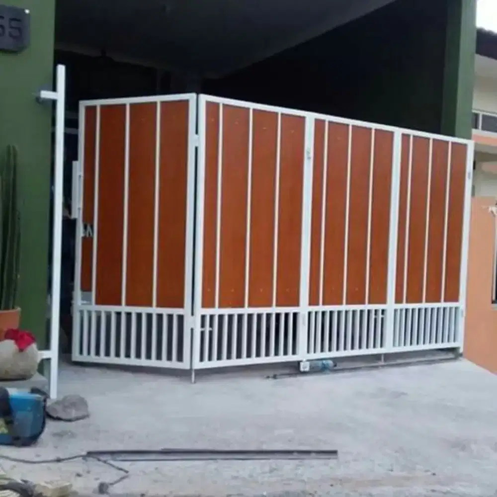 003 pagar minimalis grc woodplank serat kayu