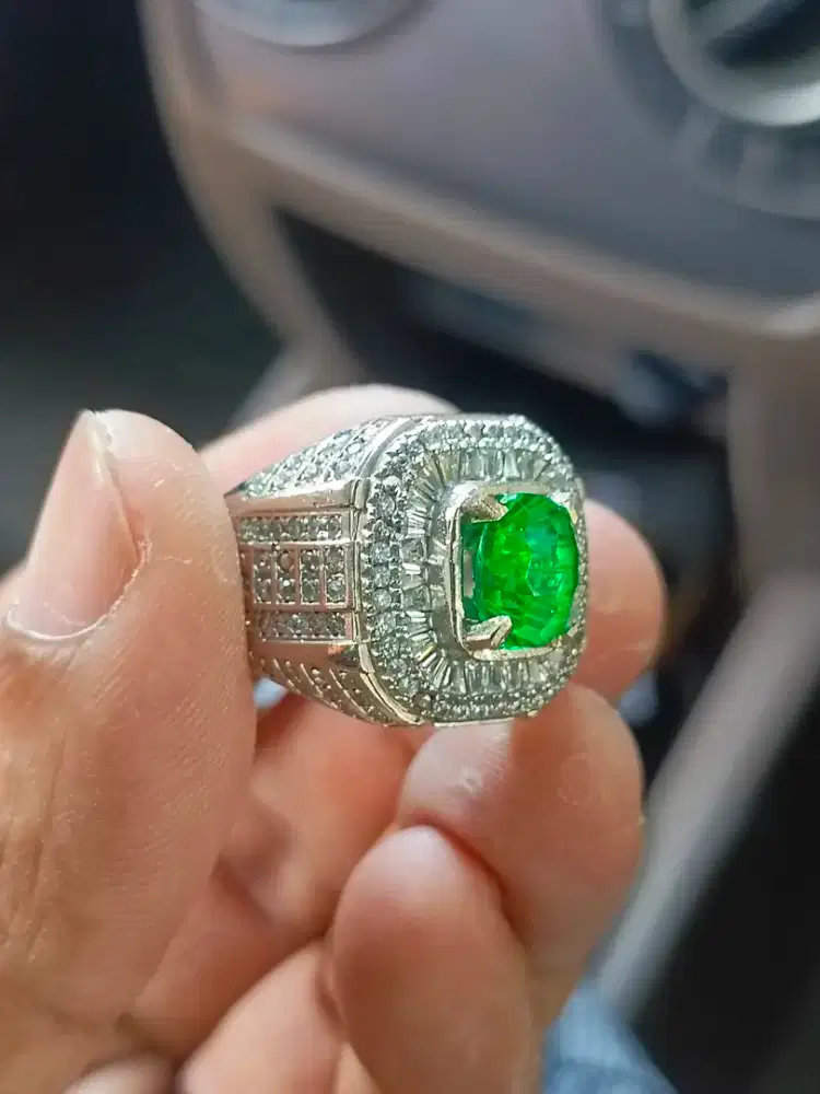 Batu cincin green topaz+memo