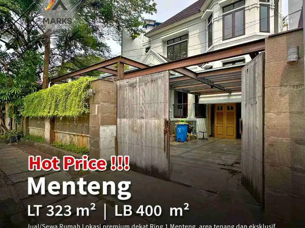 Dijual & Disewakan Rumah Dekat Ring 1 – Menteng, Jakarta Pusat  Lokasi premium dekat Ring 1 Menteng, area tenang, aman, dan eksklusif. Cocok untuk hun