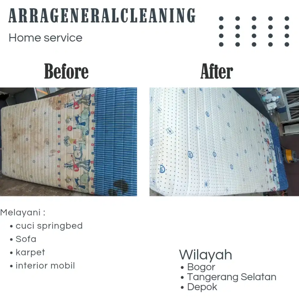 Jasa panggilan homeservis cuci sofa sofabed kasur springbed karpet