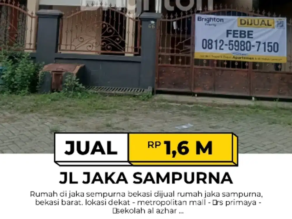 Rumah Di Jaka Sampurna Bekasi Barat