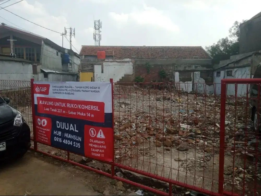 Dijual Kavling di mainroad Kopo Sayati siap bangun