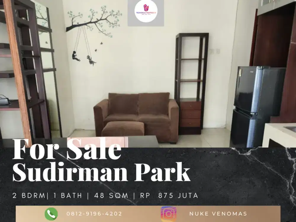 Dijual Apartement Sudirman Park 2 BR Furnished Bagus View Utara