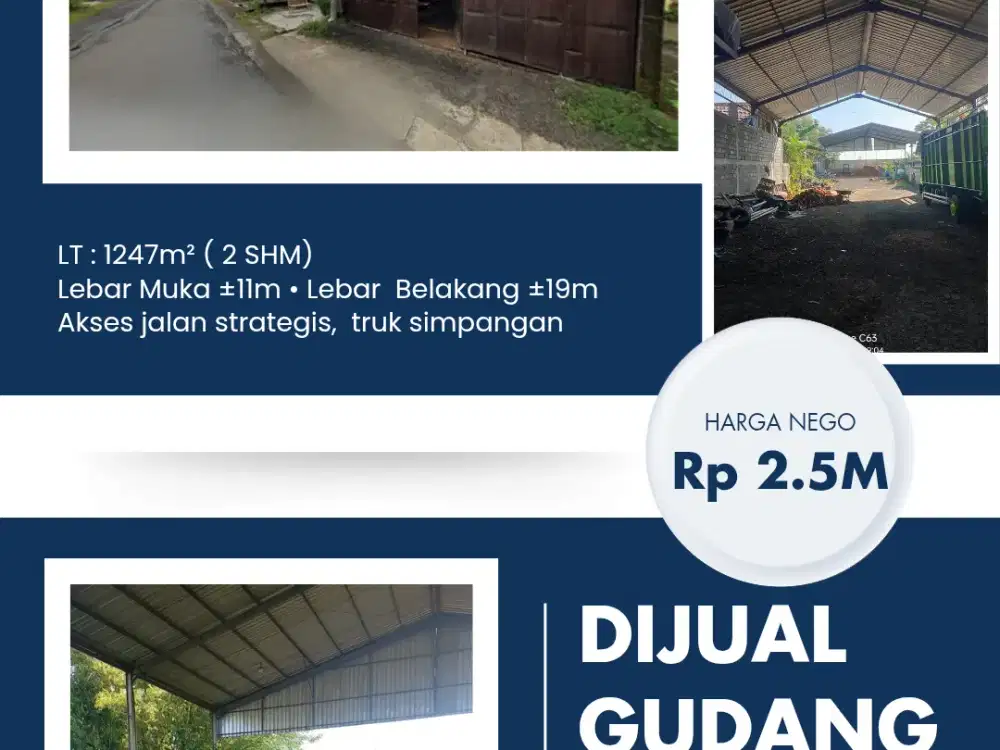 Dijual Gudang Pinggir Jalan Metesih