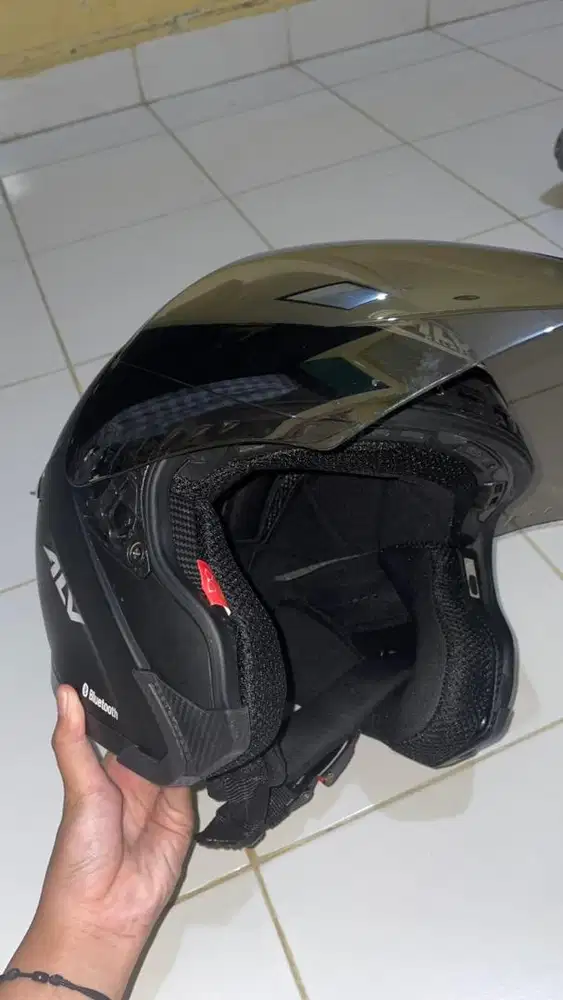 jual helm second alv + bluethooth