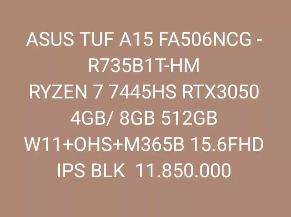 ASUS TUF A15 FA506NCG - R735B1T-HM