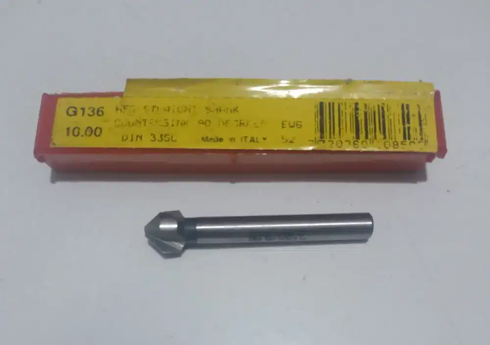 Mata bor Conutersink besi DORMER G136 10mm , 3 flut , Made in Italy.