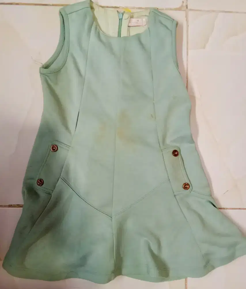 Preloved dress anak cw motif polos