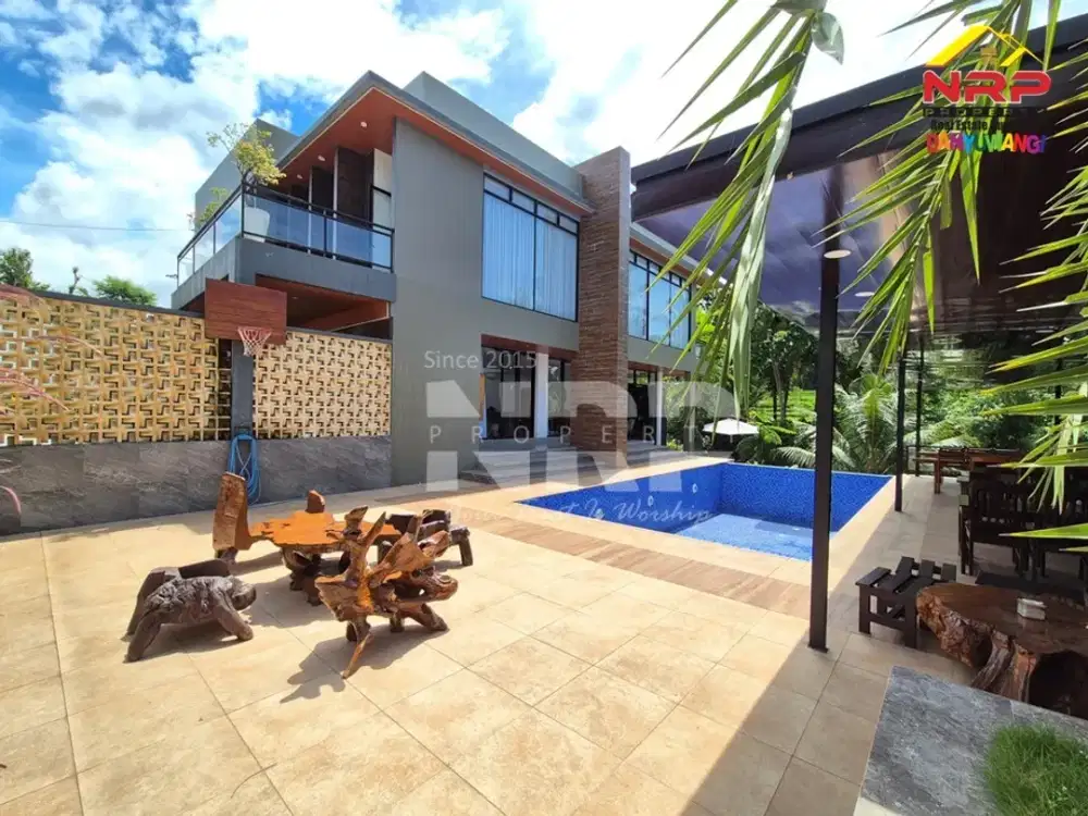 Dijual Vila & Resto Exclusive dengan View Sawah dan Sungai di BWI